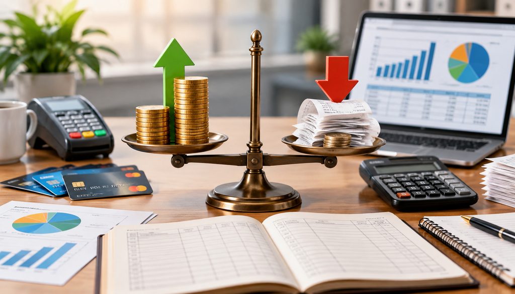 Surcharge revenue and processing expense bookkeeping illustration